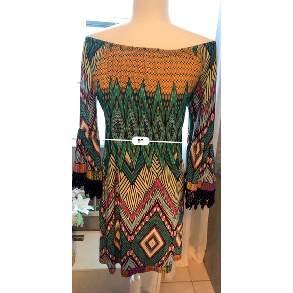 Off Shoulder Boho Dress - Picture 5 of 7